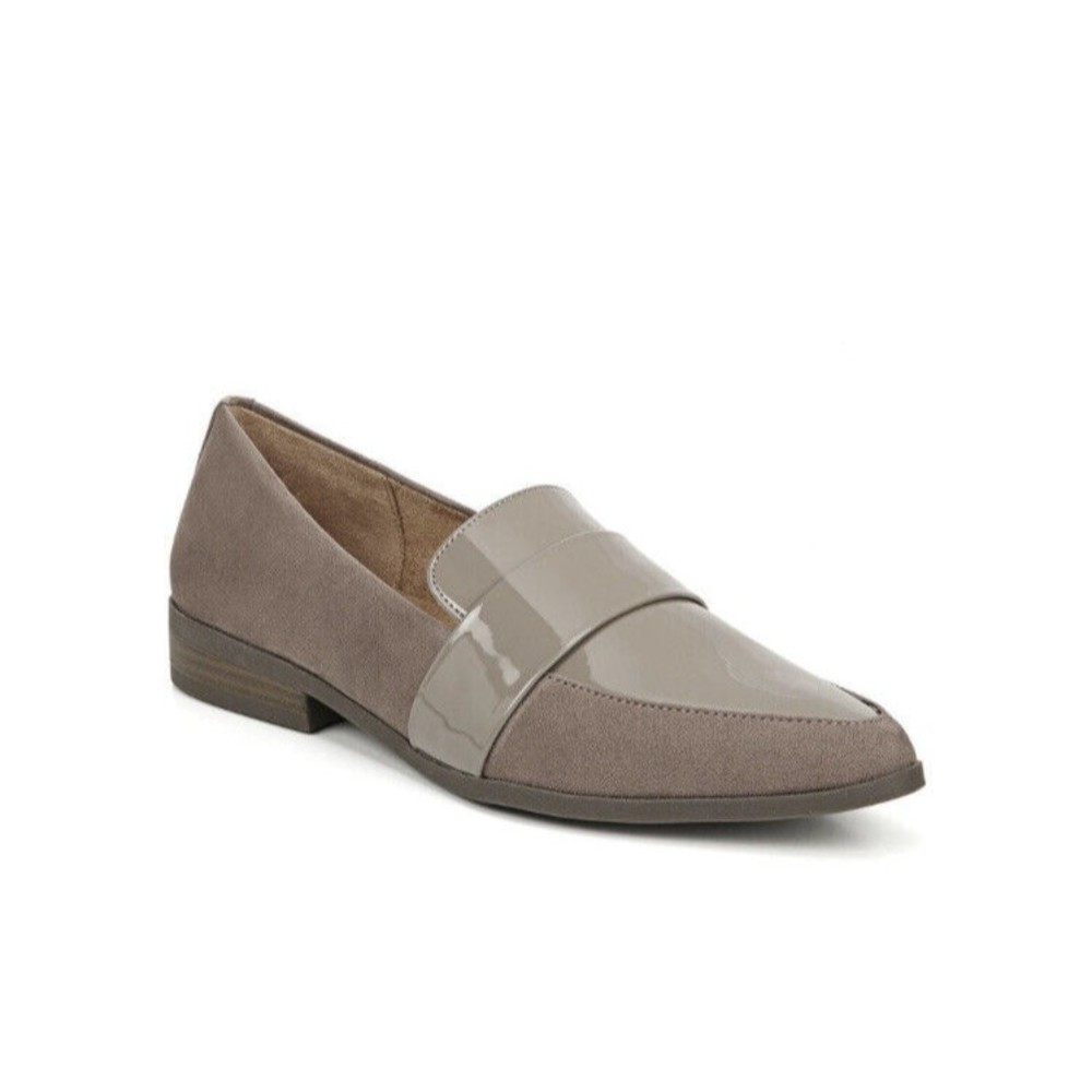 Dr. Scholl's Pointed Toe Flats Loafer Cushioned Comfort Slip On Taupe Size 6